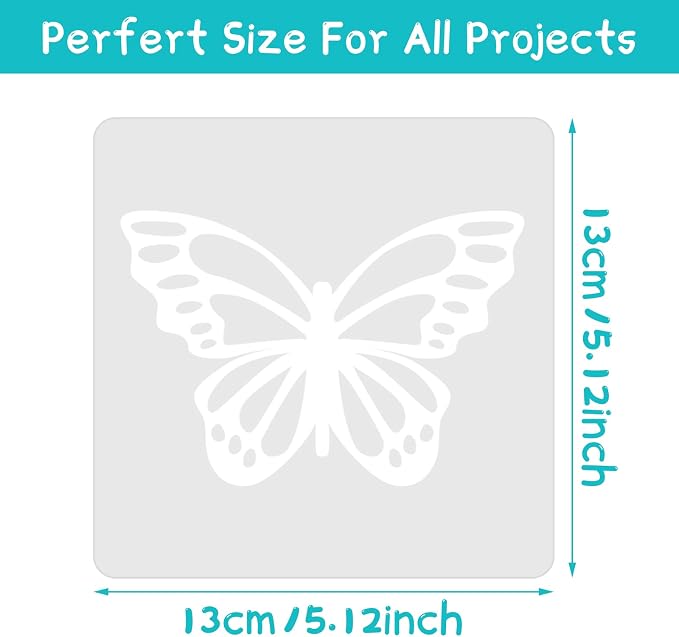 Junkin 20 Pcs Stencil for Painting Stencil Reusable DIY Drawing Template - Image 2