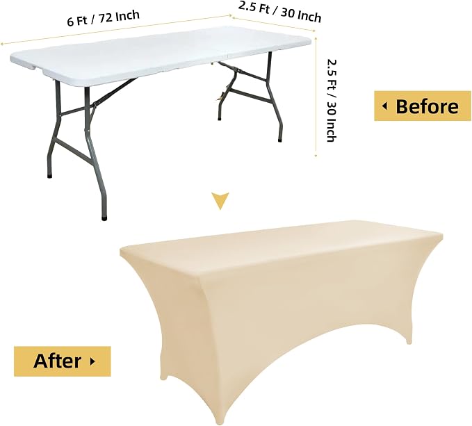 6-Pack 6ft Spandex Table Covers - Image 7