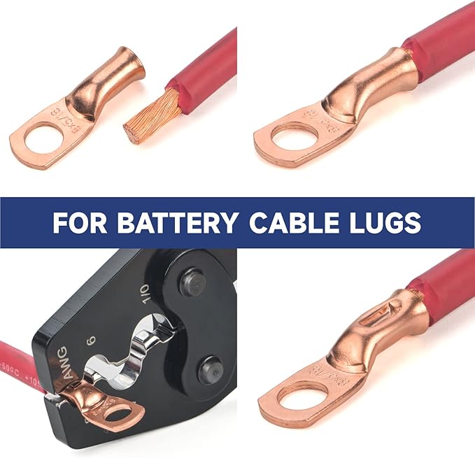 iCrimp IWS-50AP Battery Cable Crimping Tool for Power 50A & 75A Connectors, Anderson SB50 SB120 SB175 Connectors, AWG 8-1/0 Battery Cable Lugs
