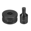 HARFINGTON Hydraulic Hole Punch Die Φ12mm Round Hole 40Cr Steel Electric Punching Kit for CH70 Electric Punching Machine, Black