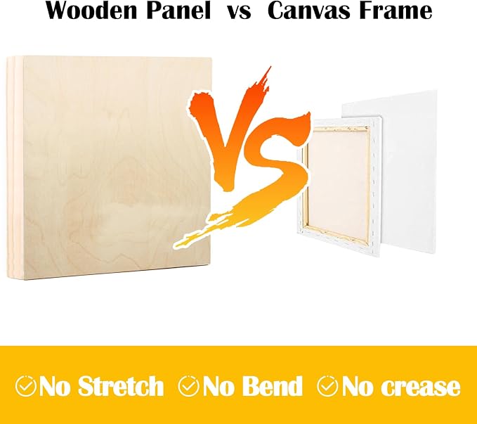 Falling in Art 2 Pack 20x20'' Unfinished Gallery Birch Wood Canvas Panels | 1 - Image 4