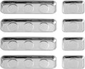 8 Pieces Magnetic Trays Set Stainless Steel Magnet Tool Tray Parts Holder for Screws, Sockets, Bolts, Pins, Mechanic's and Automotive