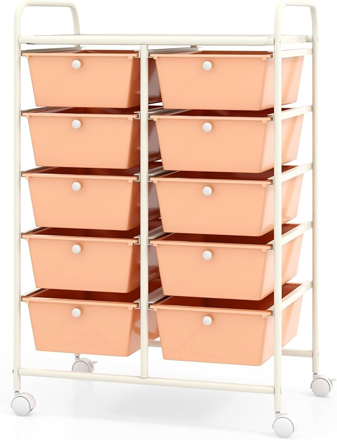 BECOMFORT 10-Drawer Rolling Cart by BECOMFORT