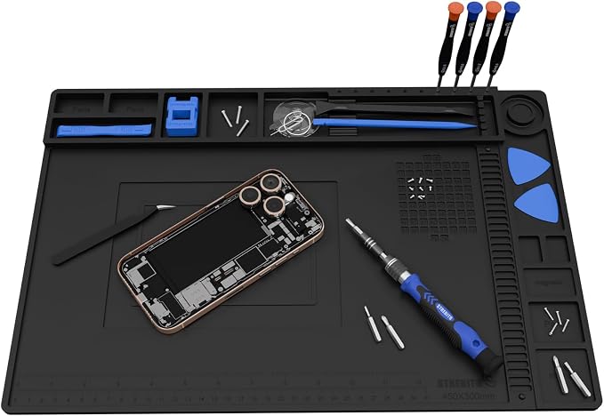 STREBITO Solder Mat Electronics Mat Silicone Repair Mat, Heat Resistant 932°F by STREBITO