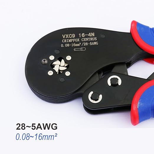 Fidioto 1200pcs Dual Barrel Ferrules Terminal Set with Ferrule Crimping Tool Kit,16-4 Crimping Plier AWG 28-5(0.08-16mm²) Self-Adjustable Ratchet Wire Crimping Tool for Wire Terminals Cables etc.