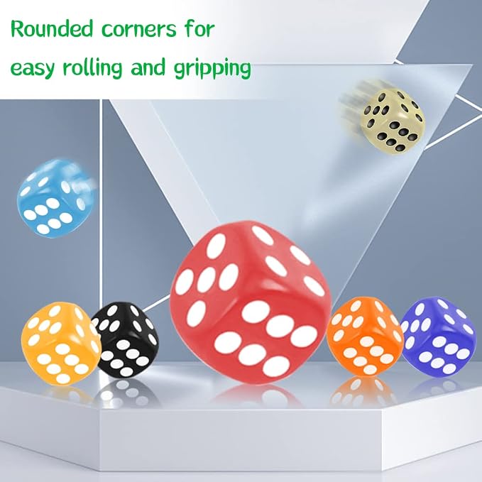 100 Pieces 16MM Dice Set, 6 Sided Colored Dices - Image 6