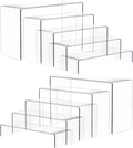 Anglelife 10 Pcs 2 Set 5 Size Large Acrylic Risers, Rectangular Clear Risers by Anglelife