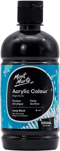 Mont Marte Signature Black Acrylic Paint, Semi-Matte Finish, Suitable by MontMarte