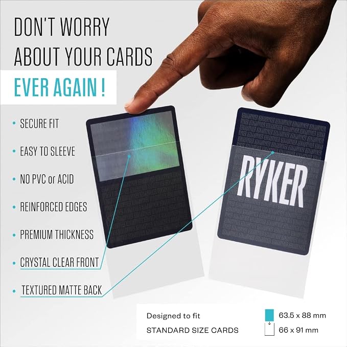 Ryker Sleeves Standard Size Matte Card Sleeves Compatible - Image 2