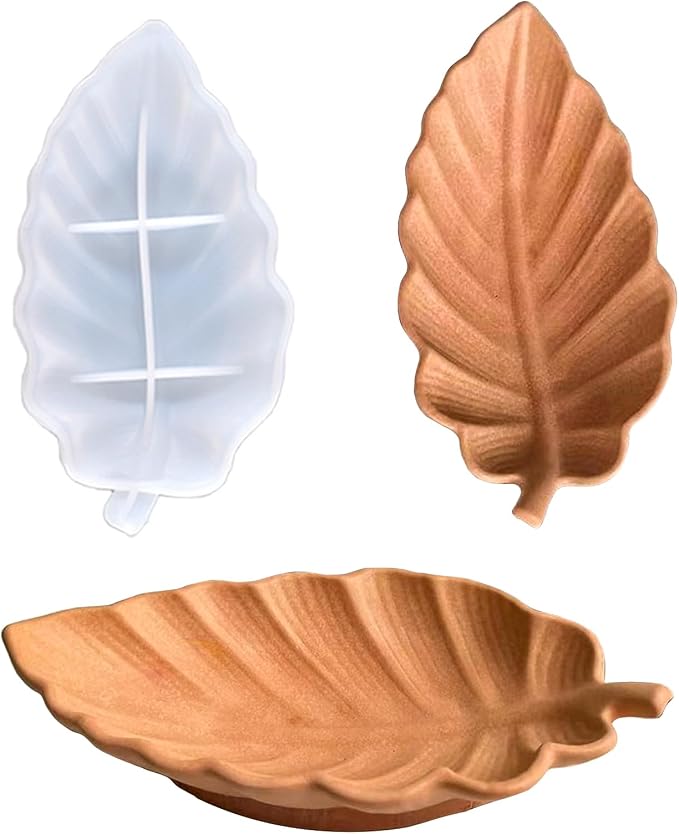 Wehous Resin Tray Molds Leaf Tray Silicone Resin Mold Irregular Jewelry Plate by Wehous