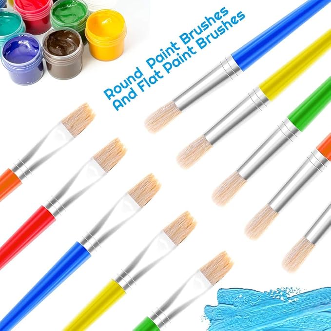 Anezus 30 Kids Paint Brushes Set - Image 6
