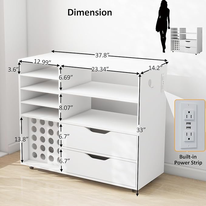 Craft Organization and Storage Cart Compatible - Image 2