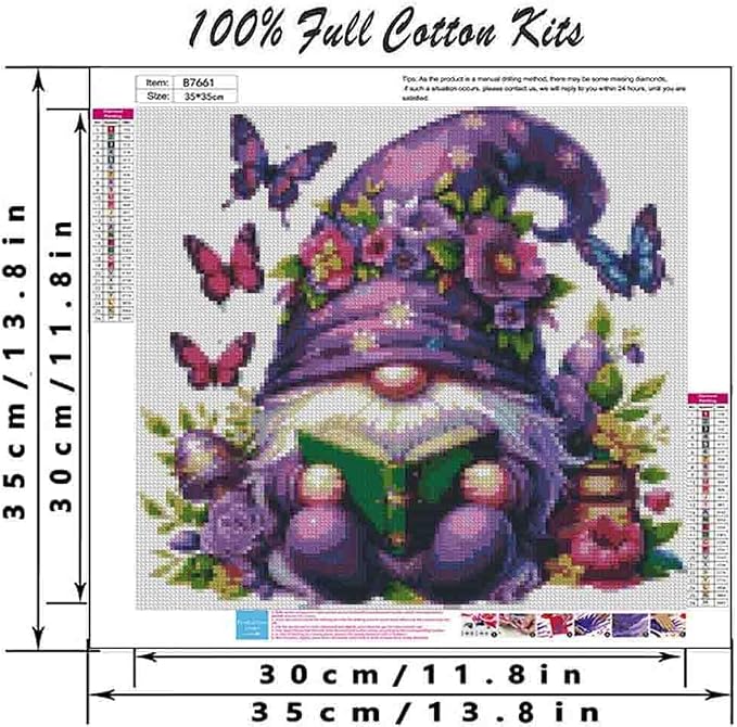 Gnome Stamped Cross Stitch Kits - Image 2