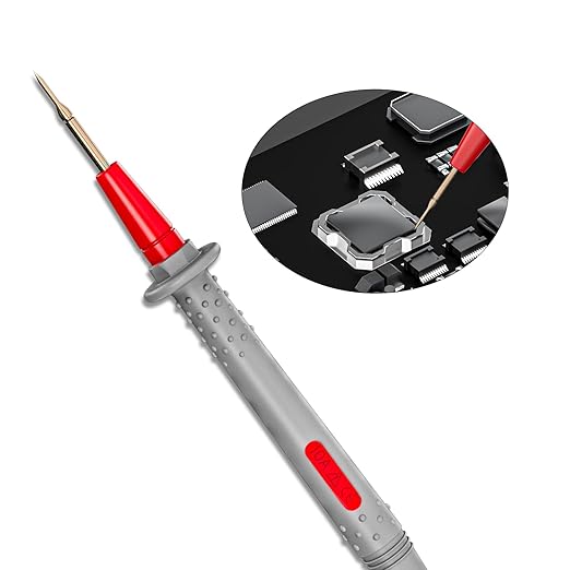 Goupchn Multimeter Test Leads Kit with Push On Alligator Clips Stackable Banana Plug to Test Hook Cable Set for Electrical Testing 1000V 10A