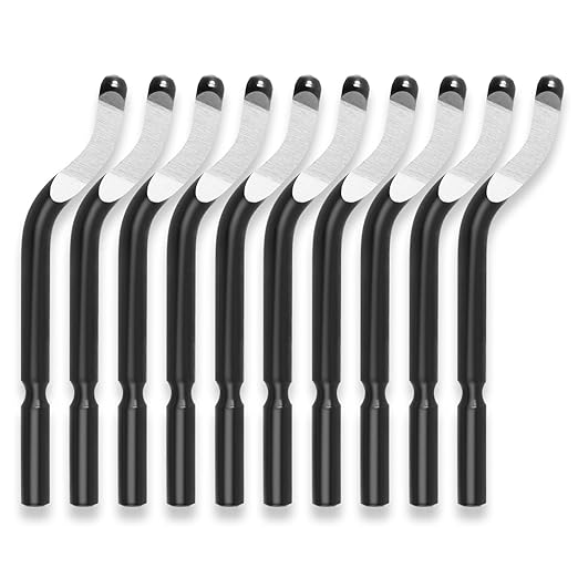 Premium Deburring Tool with 10 High-Speed Steel Blades – Ideal for Metal, Plastic, PVC, Copper & 3D Printed Edges – Professional Burr Removal Tool for Plumbing & DIY Projects(Red)