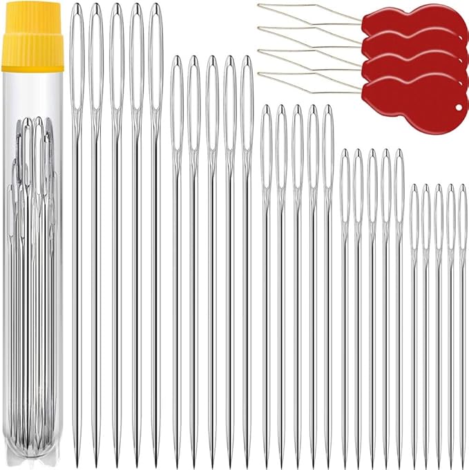 50 Pack Premium Large Eye Needles by JollMono