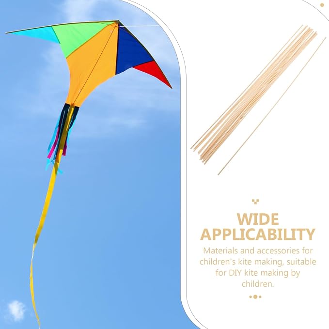 Abaodam 20Pcs Bamboo Kite Sticks, 23.4 Inch Thin Wood Long Dowels - Image 4