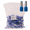 AWG8 Wire Ferrules Terminals, 500pcs AWG8/10.0mm² Blue Terminal Connector, Insulated Ferrule Pin Cord End Terminal for Electric, Industrial, Chemical Industry etc.