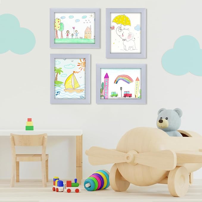 Kids Art Frames, 8.5x11 Front Opening Kids Artwork Frames Changeable, Light - Image 5