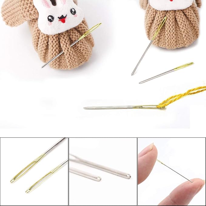 Wonvoc 12 Pieces Bookbinding Kit with Bone Folder, Awl, Waxed Thread, Needles, Starter Set for DIY Book Binding, Journal Making, Leather Craft
