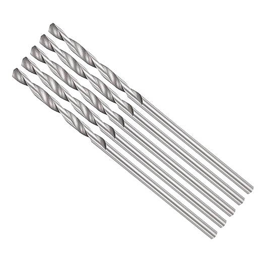 Drill Bit, 1.3mm Cutting Diameter, 4241 HSS 118° Cutting Angle Uncoated Bright Versatile Jobber Bits - (Applications: for Drilling Plastic Wood Soft Metal), 5-Pieces