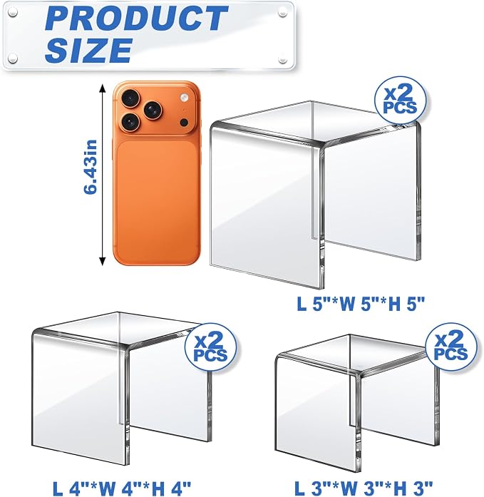 Aheroi Acrylic Risers Display Stands, Acrylic Stands - Image 2