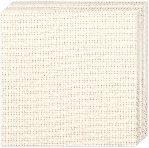 10 PCS Punch Needle Fabric | Pre-Cut Natural Cotton Tufting Cloth Monks Cloth by Nitelemn