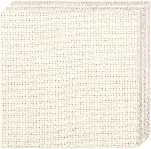 10 PCS Punch Needle Fabric | Pre-Cut Natural Cotton Tufting Cloth Monks Cloth by Nitelemn