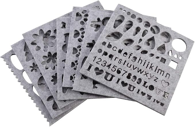 Wixine 1Set 7pcs Needle Felting Applique Mold Handicraft Wool Felt Woolen - Image 2