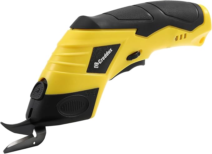 Cordless electric scissors for cardboard Fabric Cutter Cardboard Cutter Tool for Crafting,and Sewing with Usb Cable Yellow