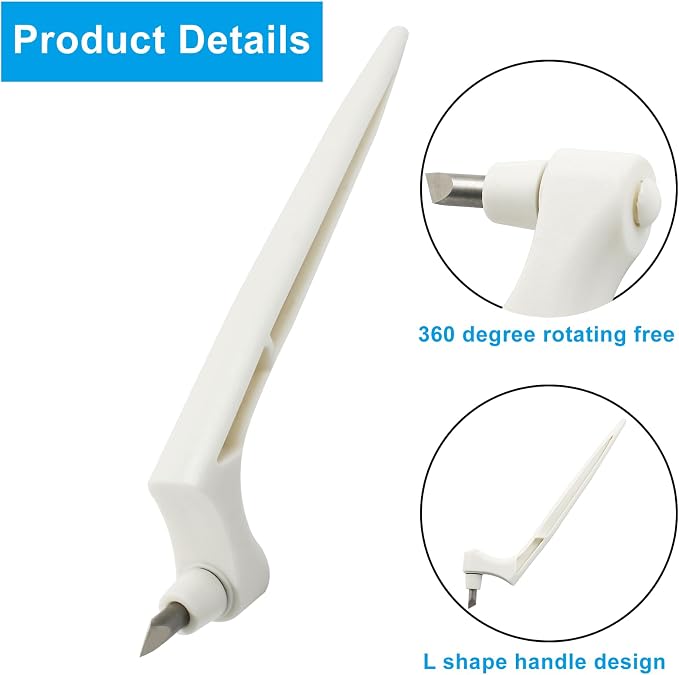 White Craft Cutting Tools Pen | 3 Different 360 Degree Rotating Blades - Image 2