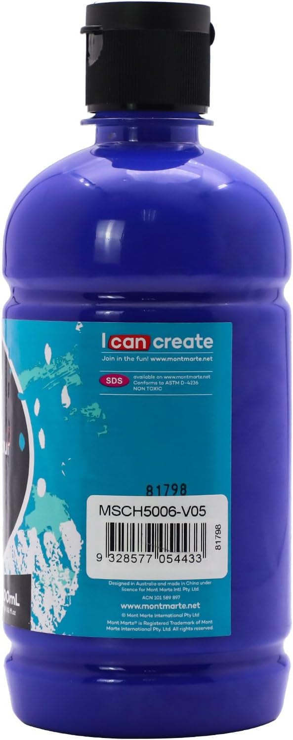 Mont Marte Signature Ultramarine Blue Acrylic Paint, Semi-Matte Finish - Image 3
