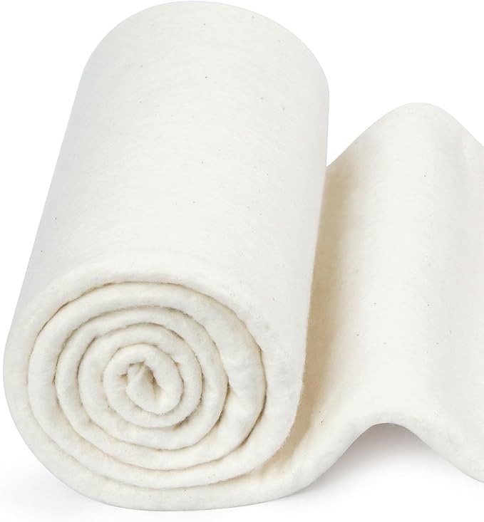 FIVEIZERO 100% Natural Cotton Quilt Batting–47Inchx1Yard Large Lightweight by FIVEIZERO