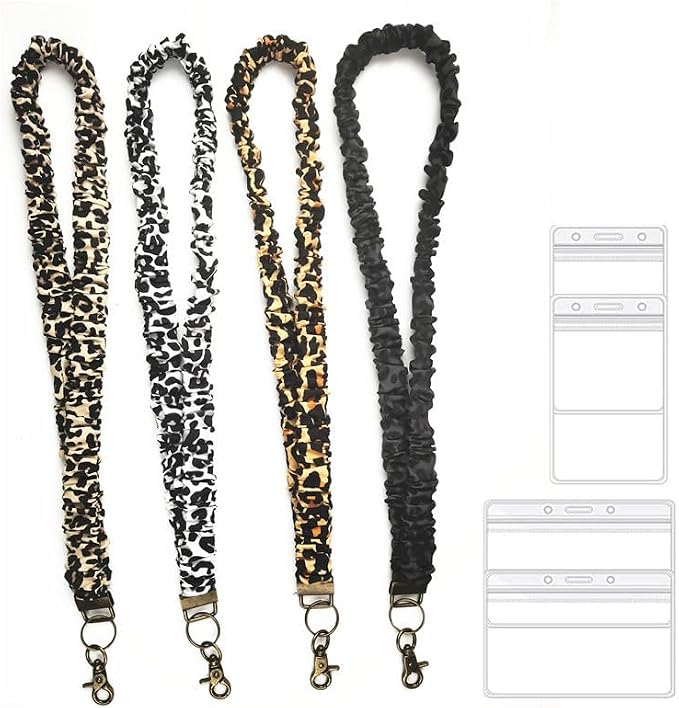 4PCS Stretchy Scrunchie Badge Lanyards by Unknown