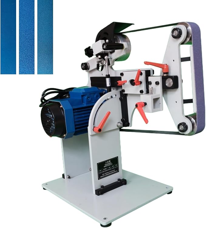 JLD 2 * 72-82Belt Grinder Sander, equipped with 2.2KW VFD, three sets of grinding heads, and 3 zirconia corundum sand belts (60 100 180) compatible with 2 * 72 sand belts