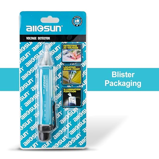 allsun Non Contact Voltage Detector,Dual Mode AC Voltage Detector 12V-1000V High/Low Sensitivity, Live Wire Finder with Flashlight, Auto Off & Buzzer Alarm for Electrical Safety GK28