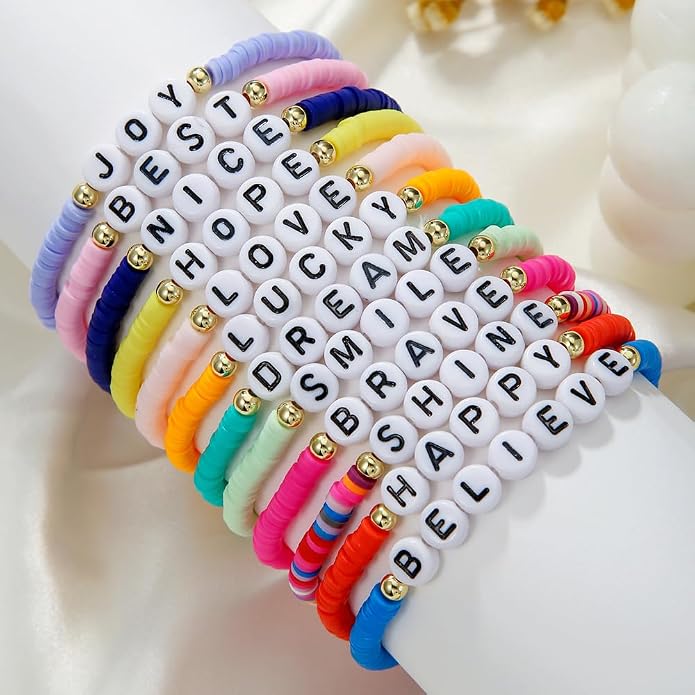 Heishi Surfer Clay Bead Bracelets Set - Image 3