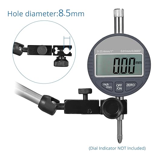 AUTOUTLET Magnetic Base Flexible Indicator Magnetic Base Holder Stand 14 Inch Adjustable Dial Indicator Magnetic Base with Max Pull 176Lbs (80Kgs) for Digital Dial Indicator Gauge