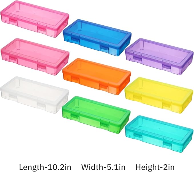 novelinks Clear Pencil Box and Small Plastic Storage Containers - Image 4