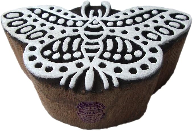 Royal Kraft Wooden Stamps DIY Fabric, Henna Printing Blocks THDtag039 by RoyalKraft