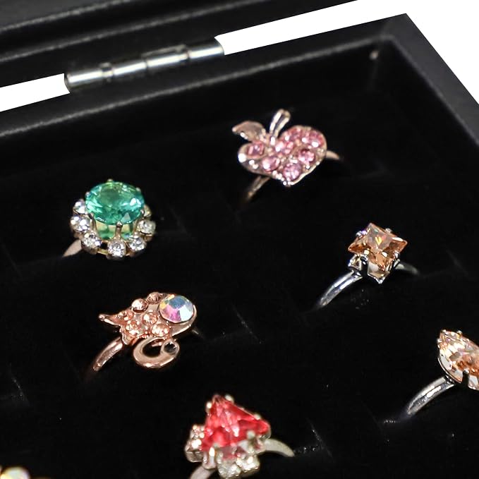 Wudygirl 100 Slot Ring Holder Display Case - Image 3