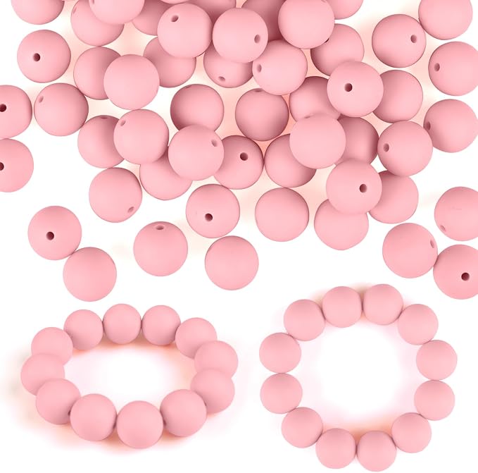 ASTARON 100 Pcs 15mm Silicone Beads by ASTARON