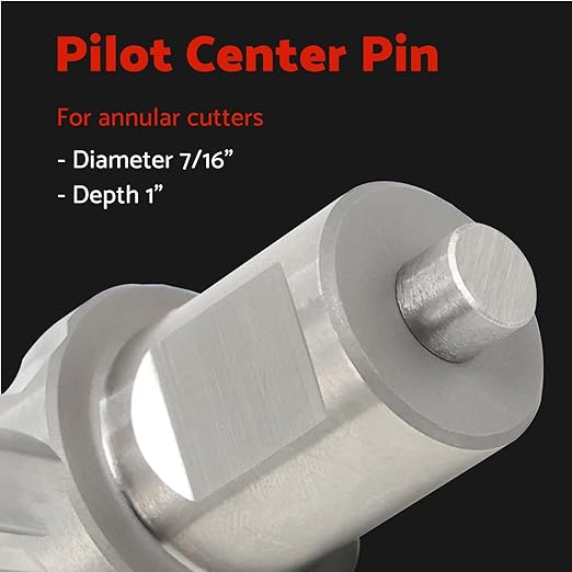 S&F STEAD & FAST Pilot Pin for Annular Cutter 2-Pc, 3/16" x 3", for Mag Drill Bit Cutting Diameter 7/16" DOC 1"