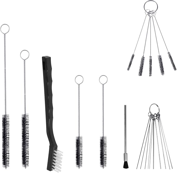 17pcs Multi-Purpose Spray Gun Cleaning Kit, Nylon Brushes Paint Gun Cleaning by ROIKETU
