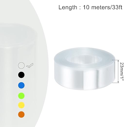MECCANIXITY Battery Wrap PVC Heat Shrink Tubing 14mm Dia 23mm Flat 33 Feet(10meters) Clear Good Insulation for Battery Pack