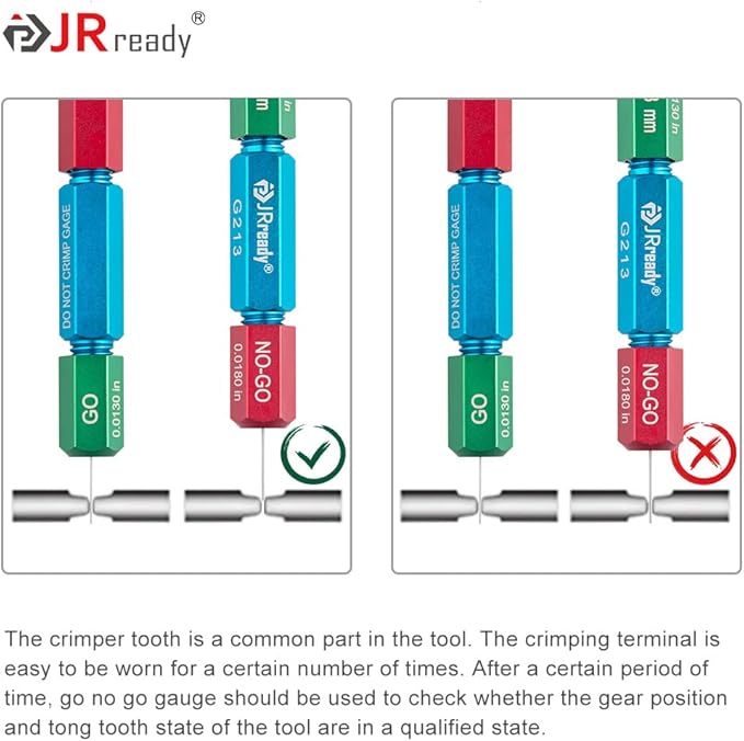 JRready ST2119-AS2 Eight Indent Crimping Tool KIT M22520 2 01 series crimper with 37 Positioner and GO NO GO GAUGE G125 for Aviation Aerospace and miniature electrical connector
