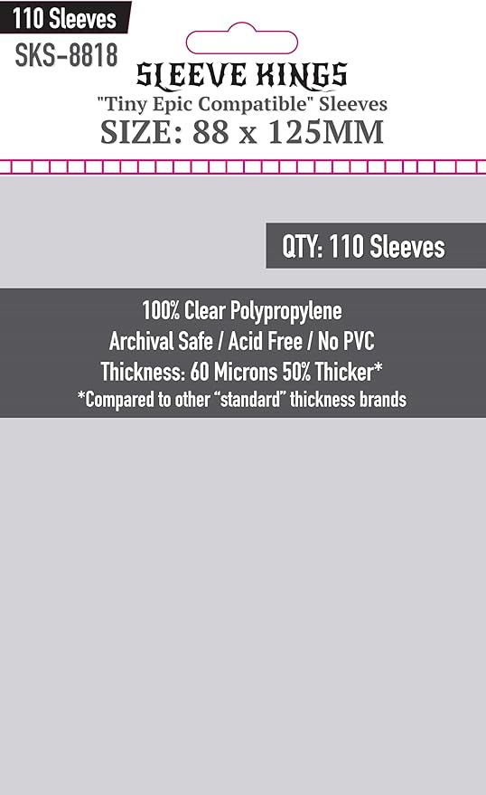 Sleeve Kings Standard Card Sleeves – 110 Count, Large Size, Compatible by SleeveKings