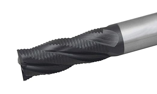 Accusize Industrial Tools 1/2'' Fine Tooth M42 8% Cobalt Tialn Roughing End Mill, 1/2'' Shk Dia, 1-1/4'' Flute Length, 3-1/4'' Oal, 4 Flute, 1104-0012