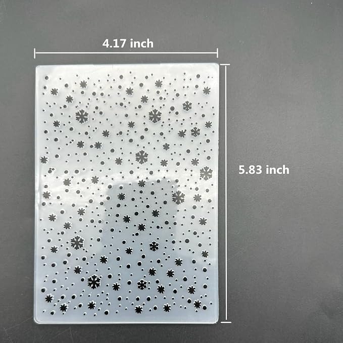 3D Plastic Embossing Folder Template Beautiful Christmas Snowflakes Texture A6 - Image 3