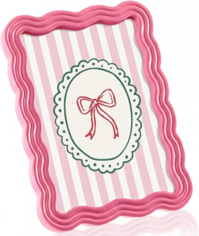 AceOrbit 5 x 7 Colorful Scalloped Picture Frame Scallop Edges Maximalist by Unknown